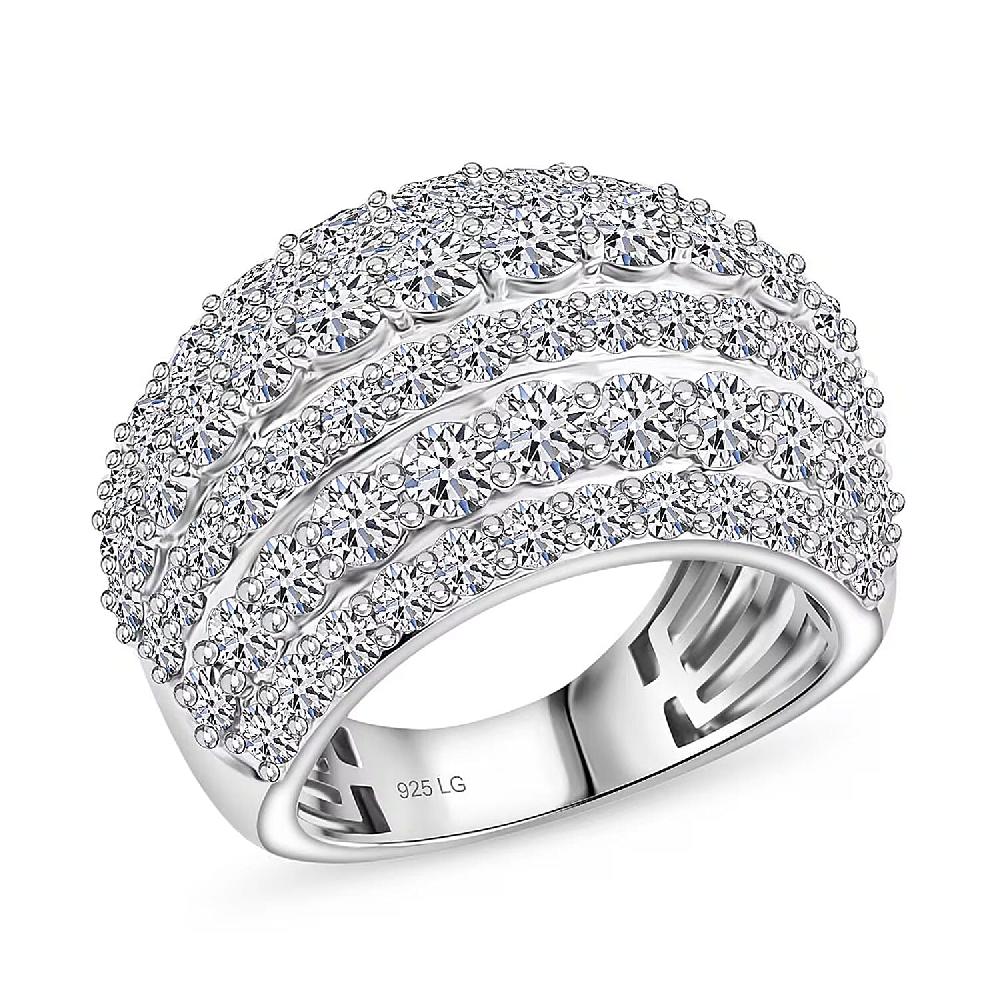 shop lc Luxuriant Lab Grown Diamond (G SI1) Ring in Sterling Silver 4.50 ctw