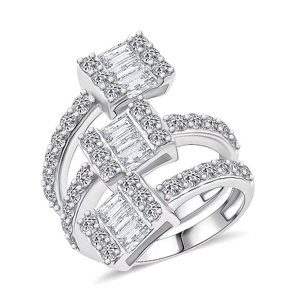 shop lc Luxuriant Lab Grown Diamond (G SI1) Ring in Sterling Silver 2.60 ctw