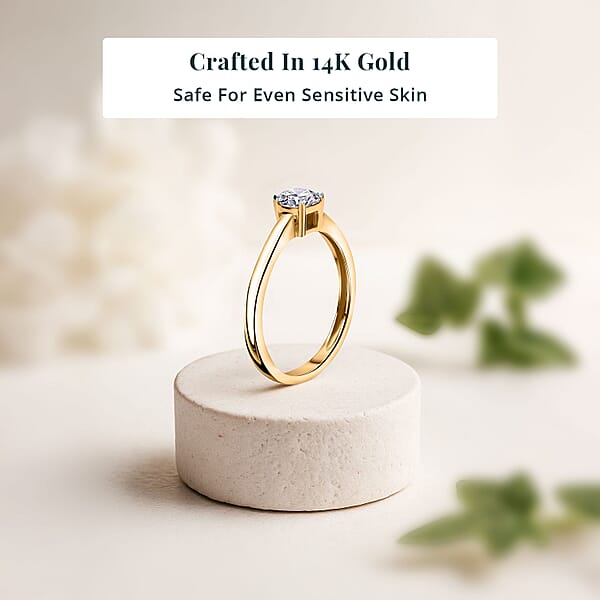 Shop Lc Luxuriant Lab Grown Diamond G VS 0.50 Ctw Ring In 14K Yellow Gold