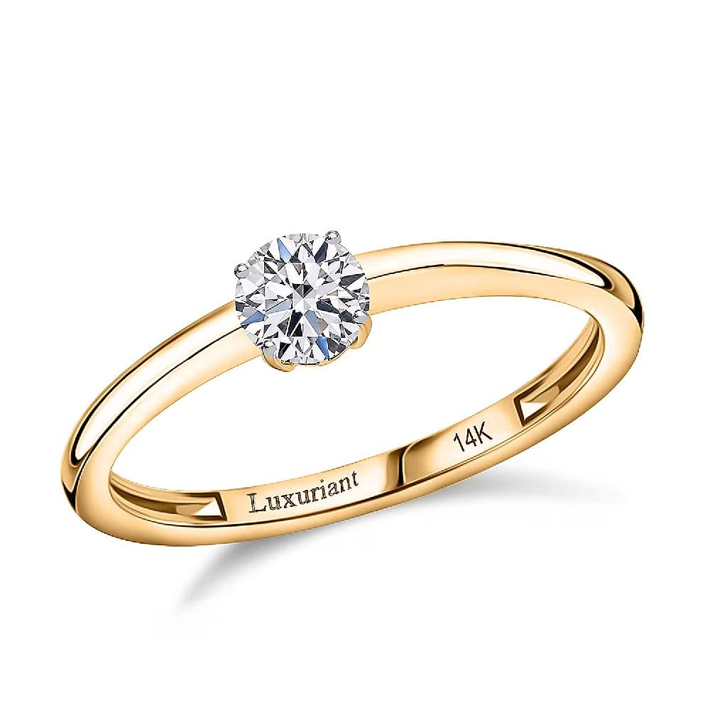 shop lc Luxuriant Lab Grown Diamond G VS 0.50 ctw Ring in 14K Yellow Gold