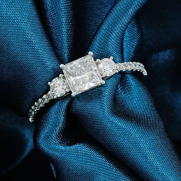 Shop Lc Luxuriant Lab Grown Diamond G VS 1.00 Ctw Ring In 14K White Gold