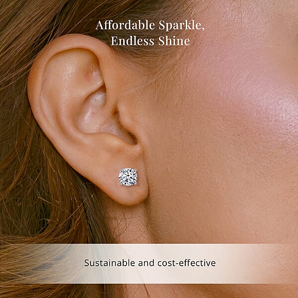 Shop Lc Luxuriant Lab Grown Diamond G VS 2.00 Ctw Stud Earrings In 950 Platinum