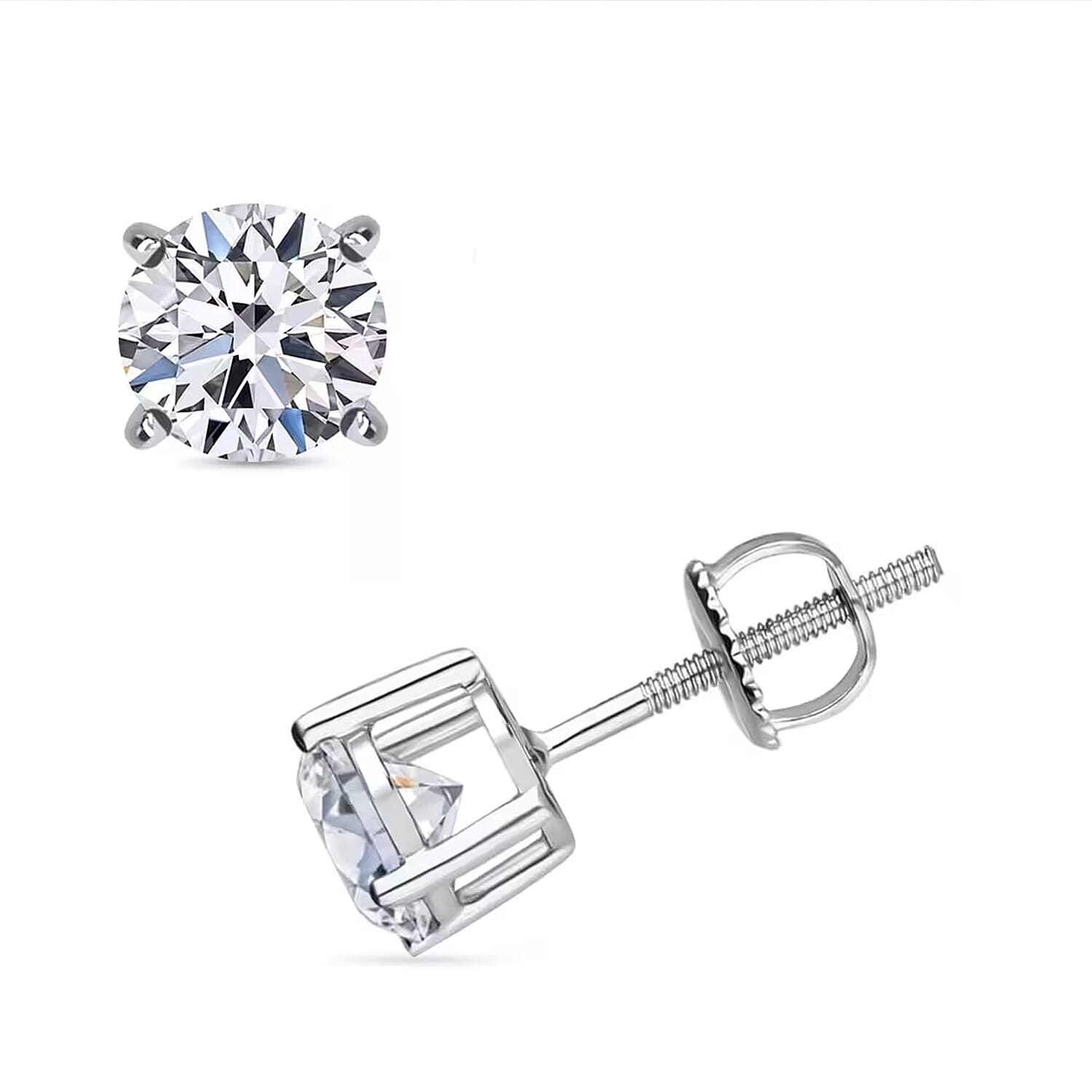shop lc Luxuriant Lab Grown Diamond G VS 2.00 ctw Stud Earrings in 950 Platinum