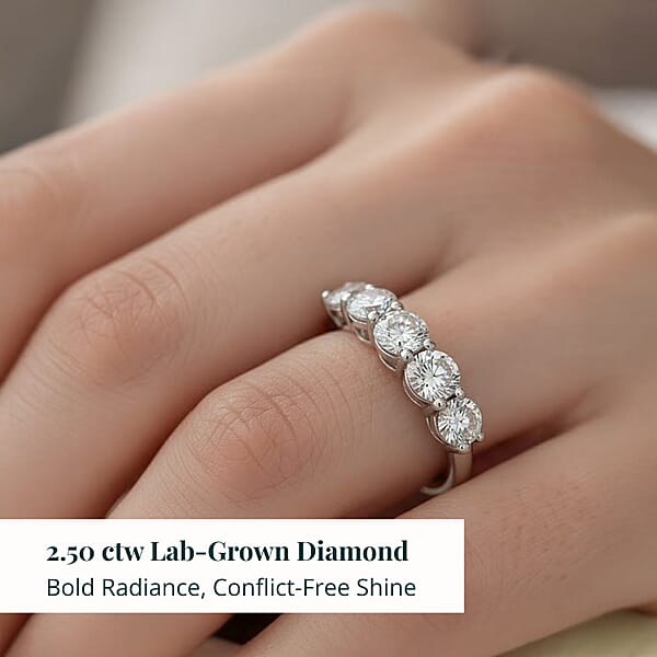 Shop Lc Luxuriant Lab Grown Diamond G VS 2.50 Ctw Ring In 14K White Gold