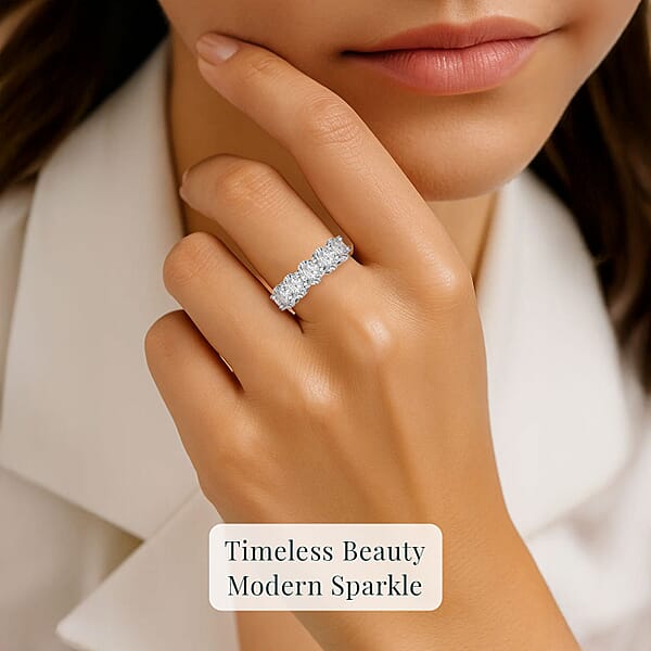 Shop Lc Luxuriant Lab Grown Diamond G VS 2.50 Ctw Ring In 14K White Gold 4.10 Grams