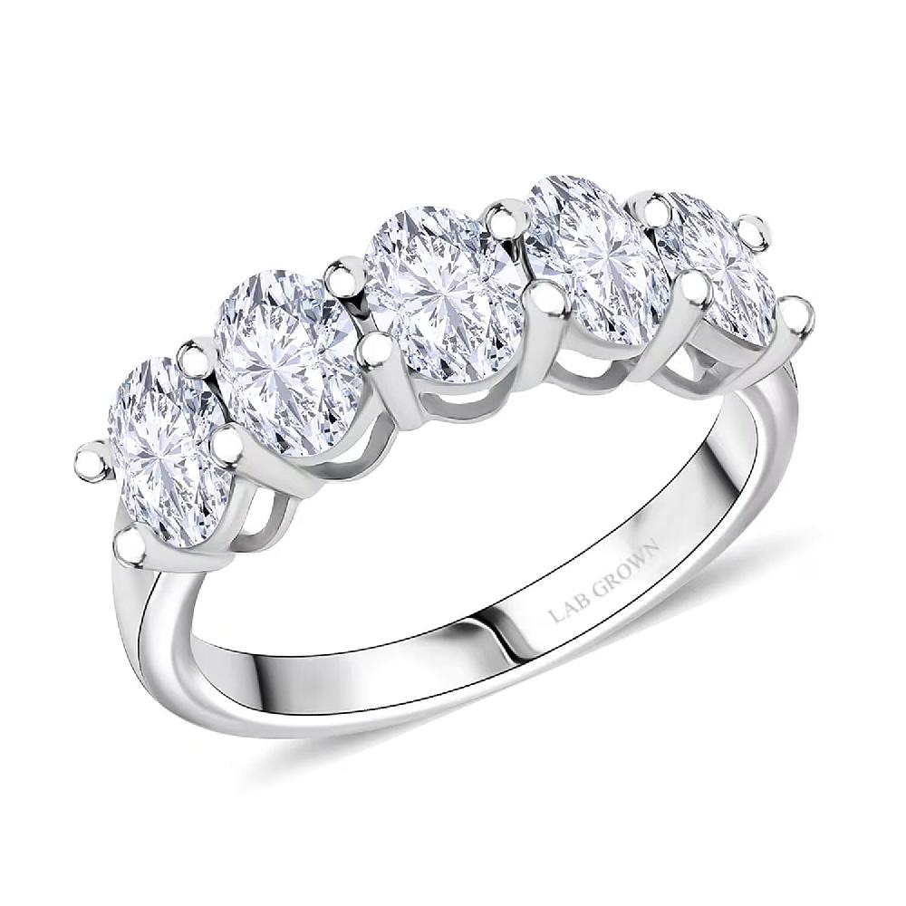 shop lc Luxuriant Lab Grown Diamond G VS 2.50 ctw Ring in 14K White Gold 4.10 Grams
