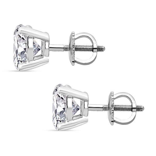 Shop Lc Luxuriant Lab Grown Diamond G VS 3.00 Ctw Earrings In 14K White Gold