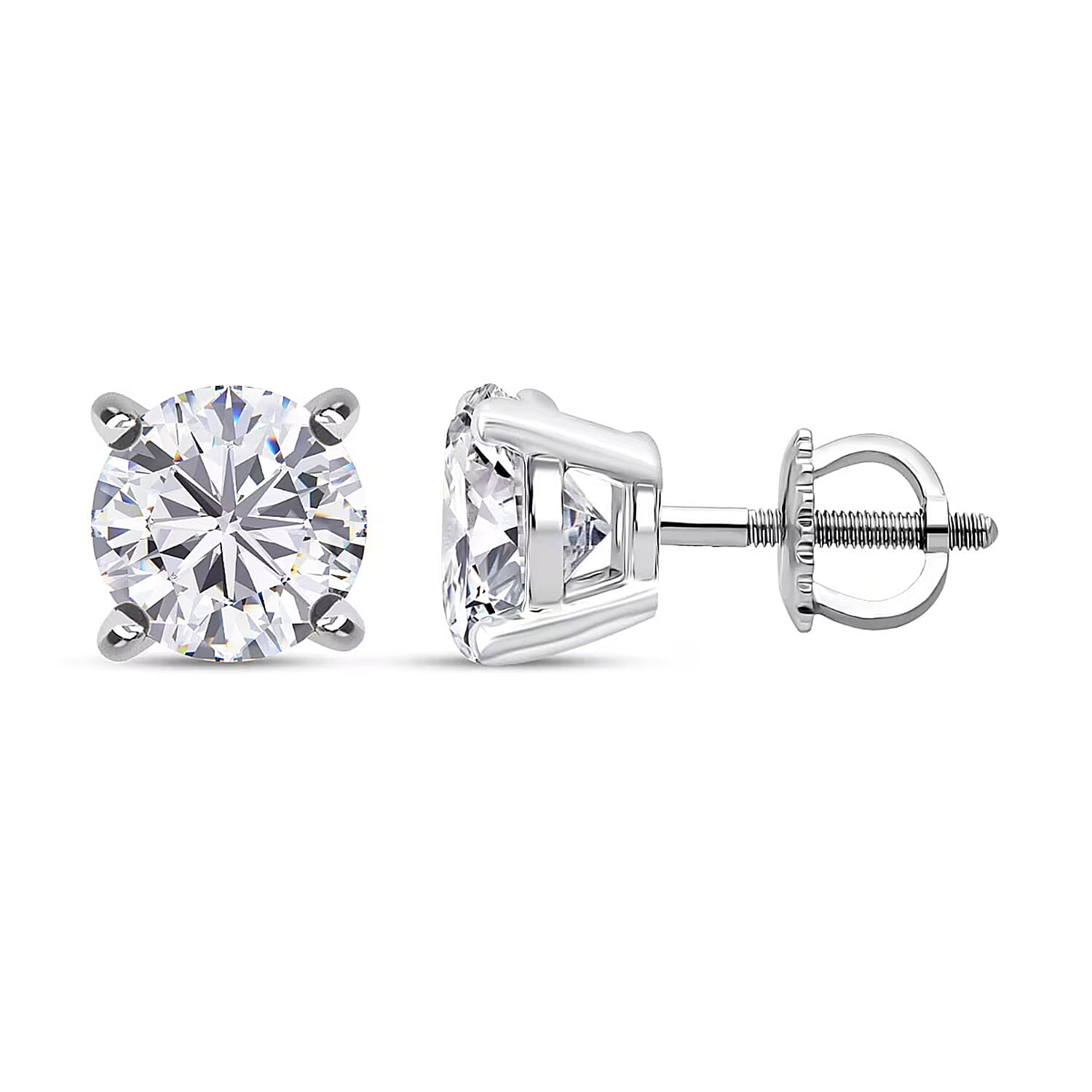 shop lc Luxuriant Lab Grown Diamond G VS 3.00 ctw Earrings in 14K White Gold