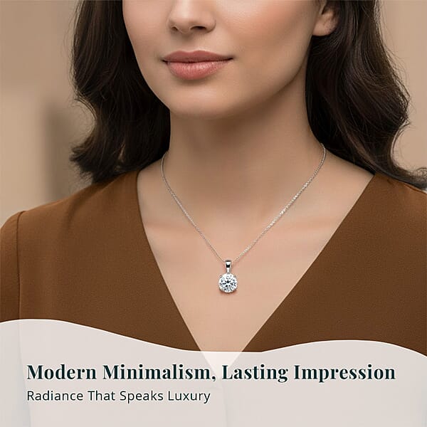 Shop Lc Luxuriant Lab Grown Diamond G VS 3.00 Ctw Pendant Without Chain In 950 Platinum