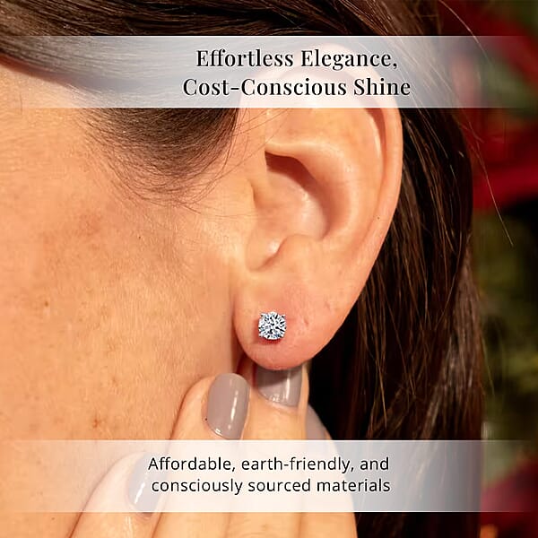 Shop Lc Luxuriant Lab Grown Diamond G VS 3.00 Ctw Stud Earrings In 950 Platinum