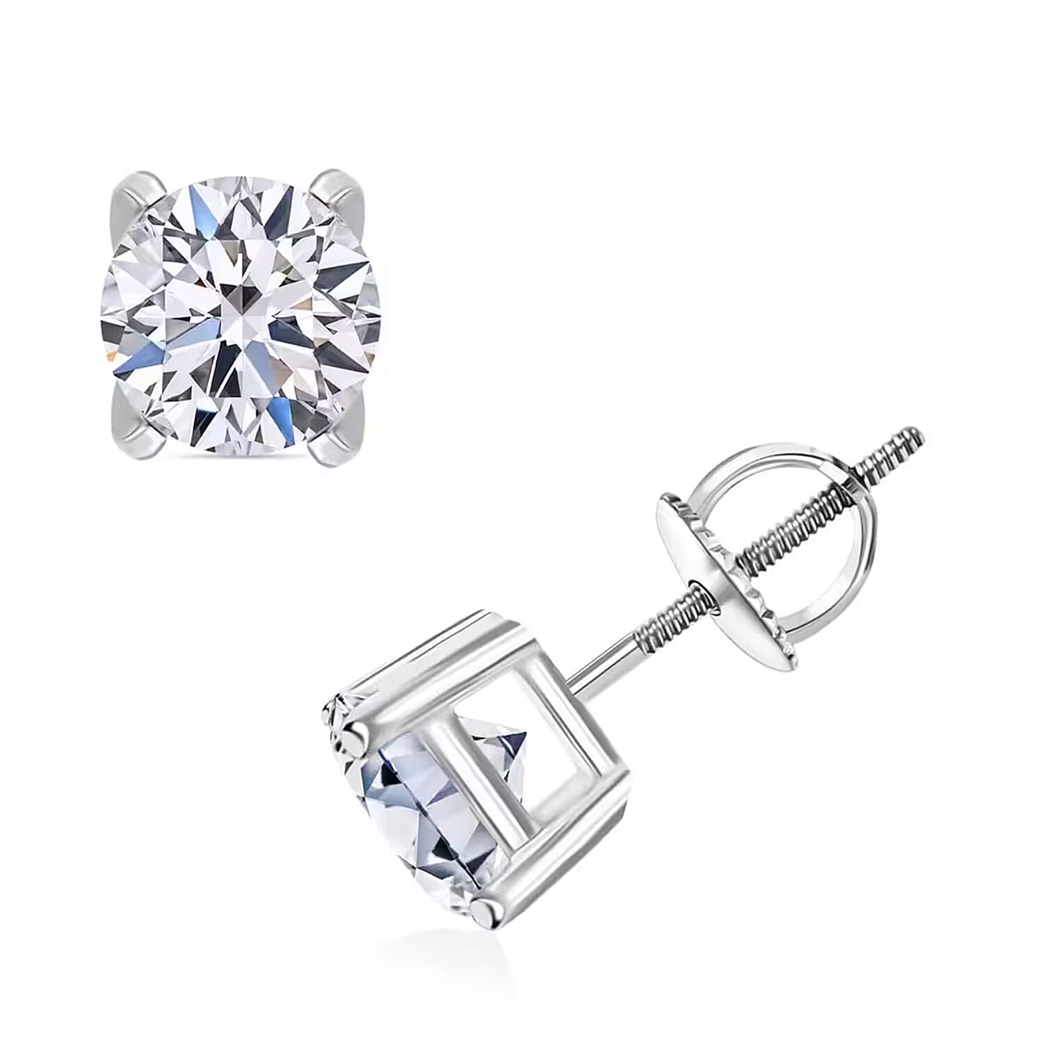 shop lc Luxuriant Lab Grown Diamond G VS 3.00 ctw Stud Earrings in 950 Platinum