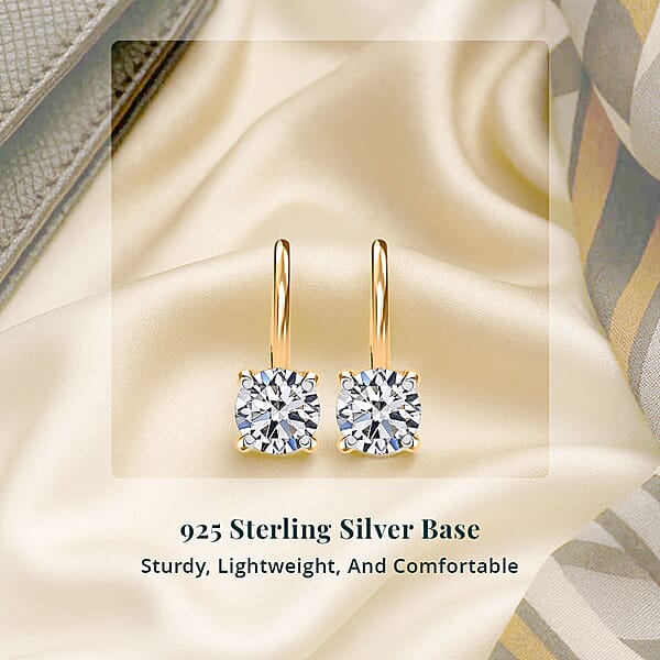 Shop Lc Luxuriant Lab Grown Diamond G VS 4.00 Ctw Earrings In 14K Yellow Gold