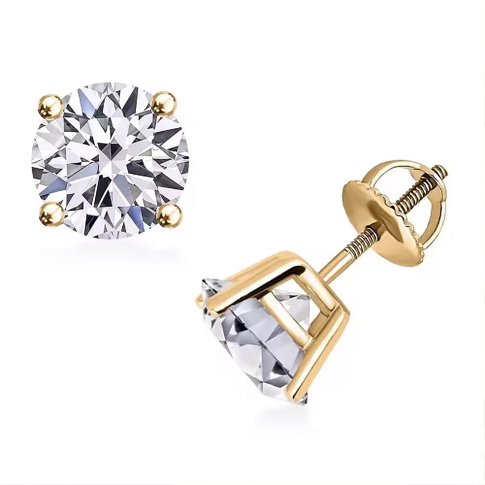 shop lc Luxuriant Lab Grown Diamond G-VS2 5.00 ctw Earrings in 14K Yellow Gold