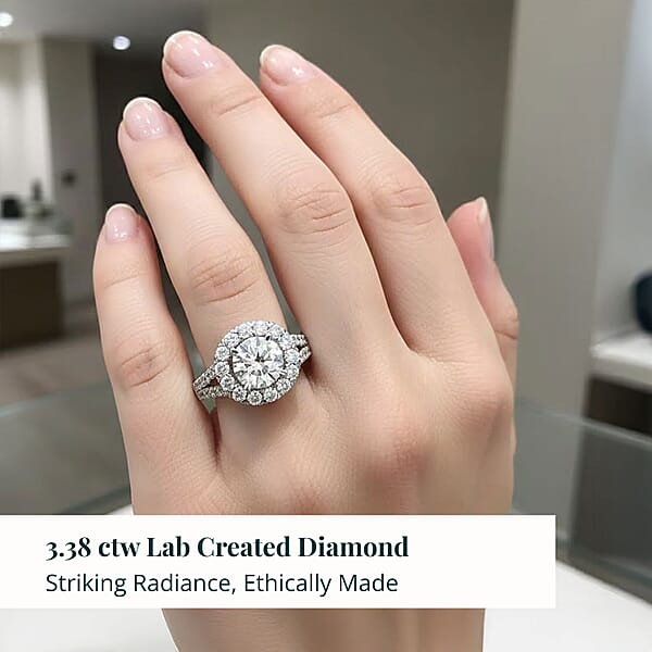 Shop Lc Luxuriant Lab Grown Diamond Infinite Ring In 14K White Gold 3.38 Ctw