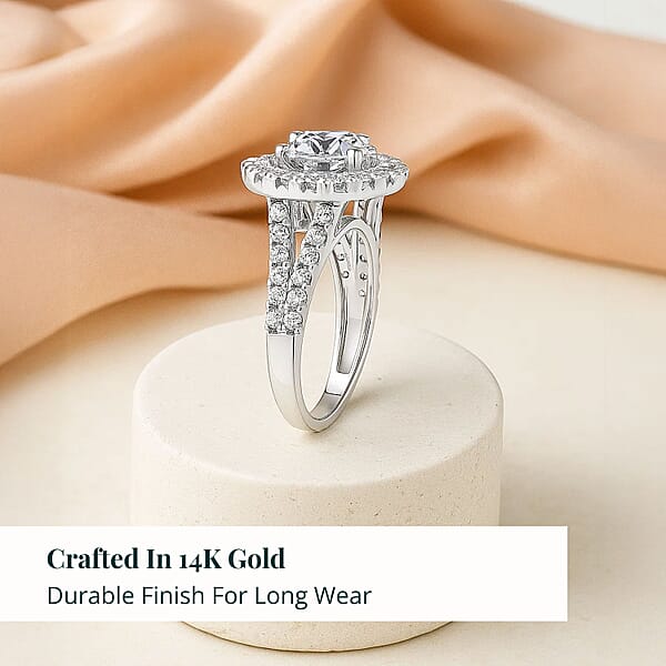 Shop Lc Luxuriant Lab Grown Diamond Infinite Ring In 14K White Gold 3.38 Ctw