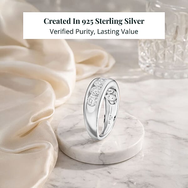 Shop Lc Luxuriant Lab Grown Diamond Men's Ring In Sterling Silver 2.00 Ctw