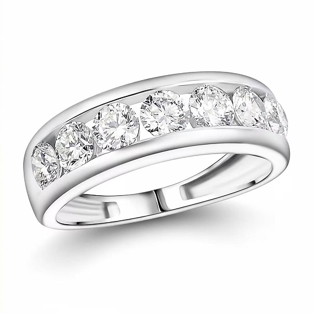 shop lc Luxuriant Lab Grown Diamond Men's Ring in Sterling Silver 2.00 ctw