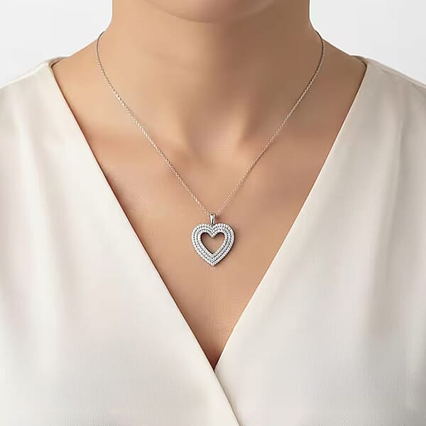 Shop Lc Luxuriant Lab Grown Diamond Pendant Necklace In Sterling Silver 2.00 Ctw (G VS 18 Inches)