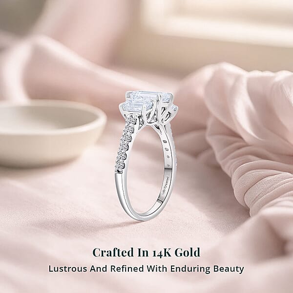 Shop Lc Luxuriant Lab Grown Diamond Ring In 14K White Gold 2.00 Ctw