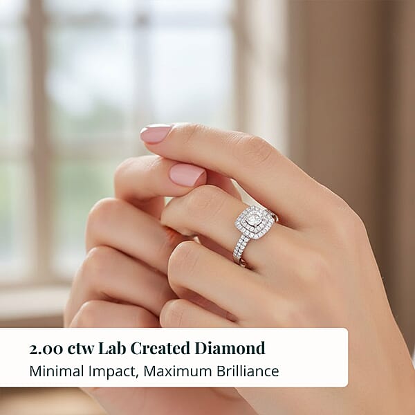 Shop Lc Luxuriant Lab Grown Diamond Ring In 14K White Gold 1.00 Ctw