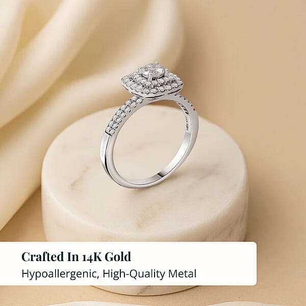 Shop Lc Luxuriant Lab Grown Diamond Ring In 14K White Gold 1.00 Ctw