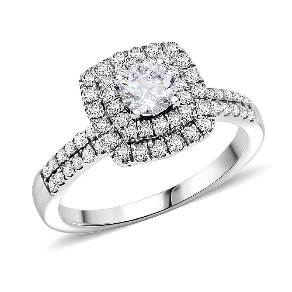 shop lc Luxuriant Lab Grown Diamond Ring in 14K White Gold 1.00 ctw