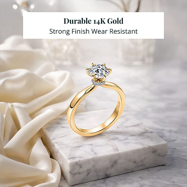 Shop Lc Luxuriant Lab Grown Diamond Ring In 14K Yellow Gold 2.15 Ctw