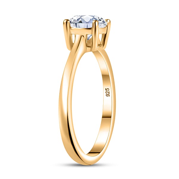 Shop Lc Luxuriant Lab Grown Diamond Ring In 18K Vermeil YG Over Sterling Silver 1.10 Ctw
