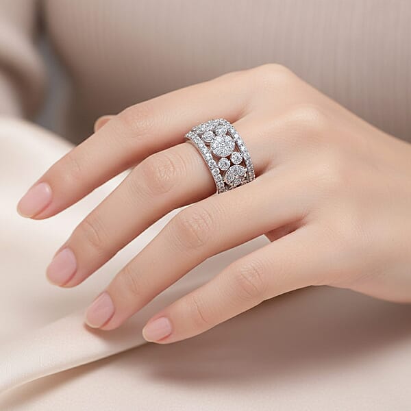 Shop Lc Luxuriant Lab Grown Diamond Ring In Sterling Silver 2.00 Ctw (G SI)