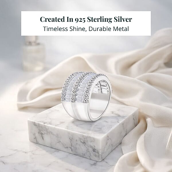 Shop Lc Luxuriant Lab Grown Diamond Ring In Sterling Silver 4.90 Ctw