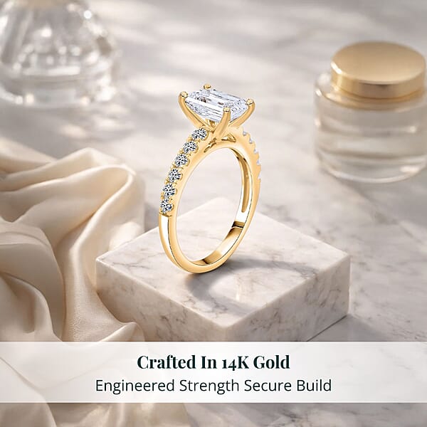 Shop Lc Luxuriant Lab Grown Diamond SI1-SI2 2.50 Ctw Ring In 14K Yellow Gold
