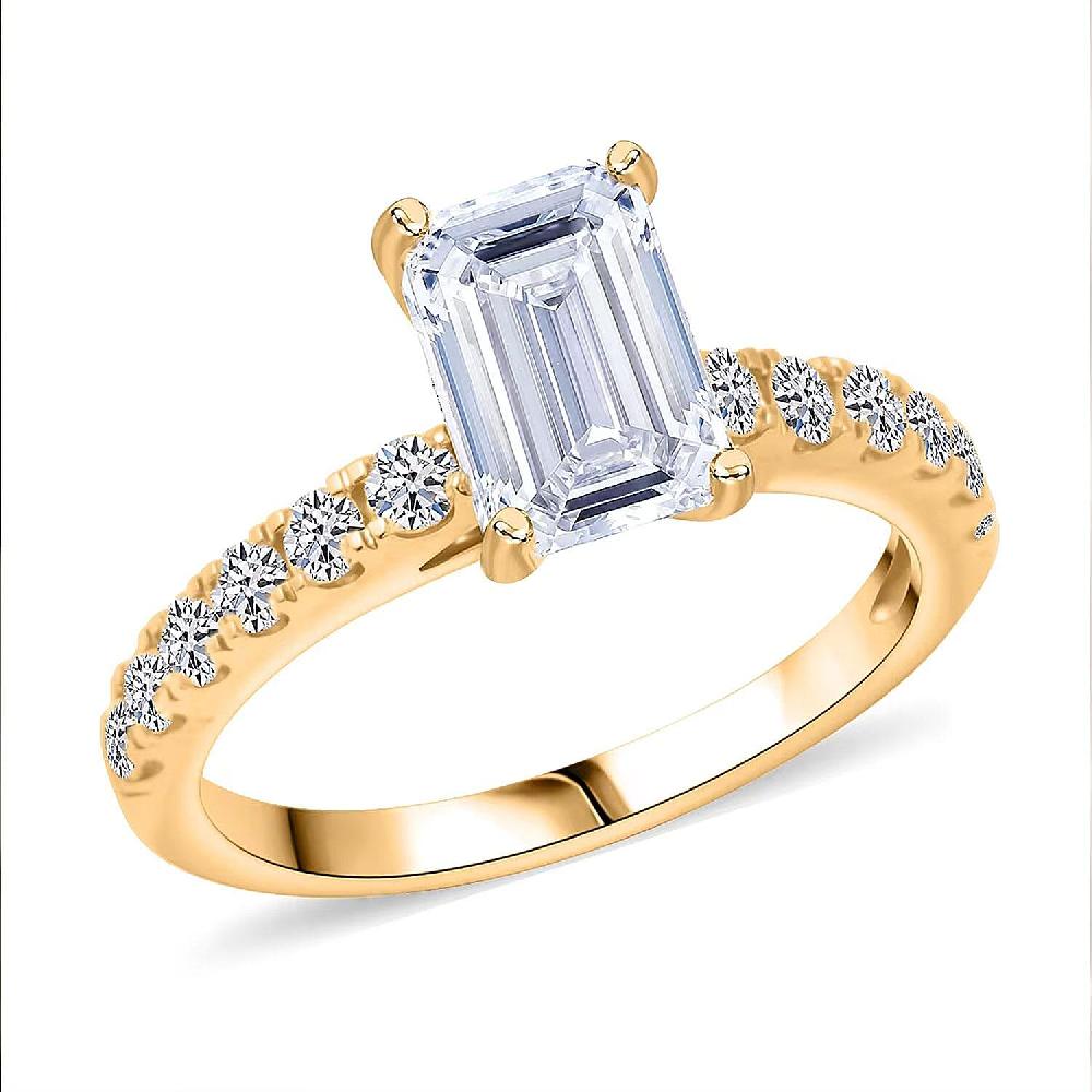 shop lc Luxuriant Lab Grown Diamond SI1-SI2 2.50 ctw Ring in 14K Yellow Gold