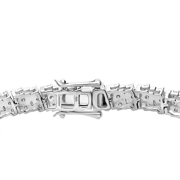 Shop Lc Luxuriant Lab Grown Diamond Tennis Bracelet In Rhodium Over Sterling Silver 5.00 Ctw (7.25 Inches) (G-H SI)