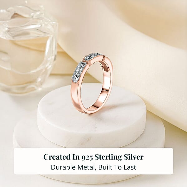 Shop Lc Luxuriant Lab Grown Diamond VS 0.50 Ctw Ring In 18K Vermeil RG Over Sterling Silver