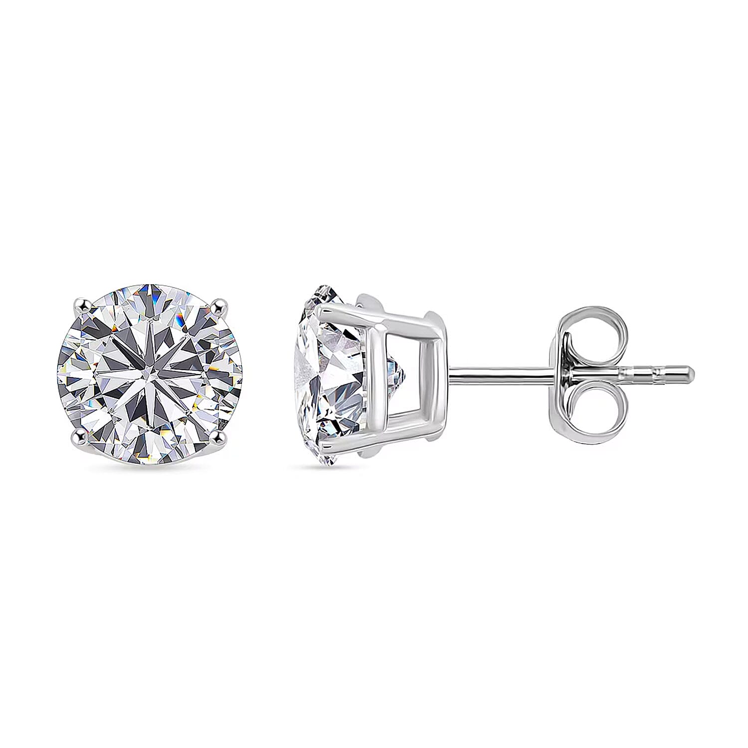 shop lc Luxuriant Lab Grown Diamond VS 2.00 ctw Stud Earrings in 14K White Gold