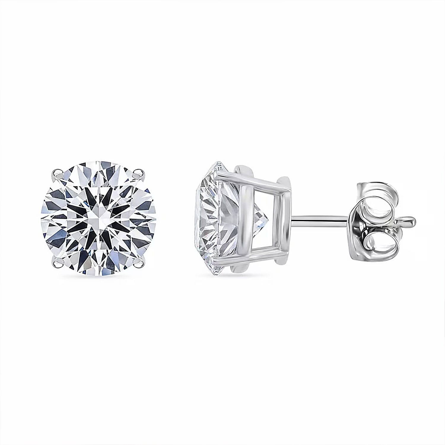shop lc Luxuriant Lab Grown Diamond VS 4.00 ctw Stud Luxe Earrings in 14K White Gold