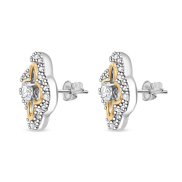 Shop Lc Luxuriant Lab Grown Diamond VS-SI 0.75 Ctw Earrings In 14K Yellow Gold Over And Sterling Silver
