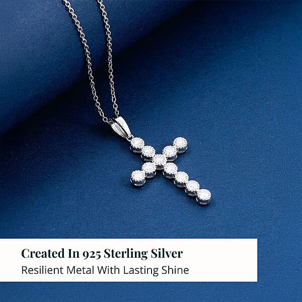 Shop Lc Luxuriant Lab Grown Diamond VS-SI 0.75 Ctw Pendant Necklace In Sterling Silver 16-18 Inches