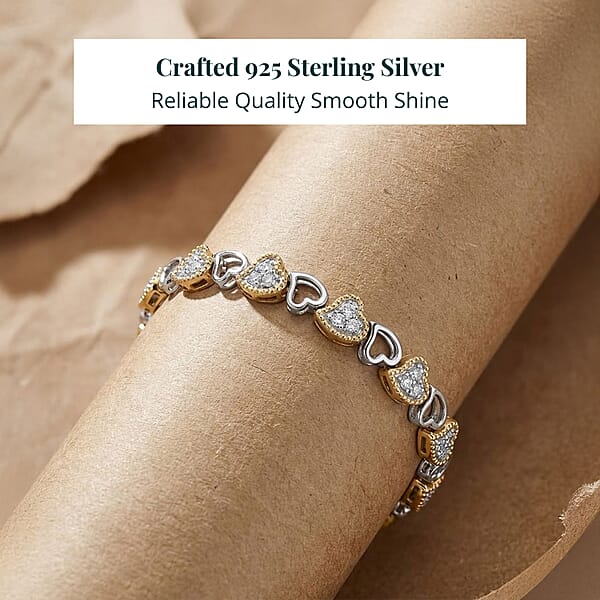 Shop Lc Luxuriant Lab Grown Diamond VS-SI 2.00 Ctw Bracelet In 14K YG Over And Sterling Silver (7.25 In)