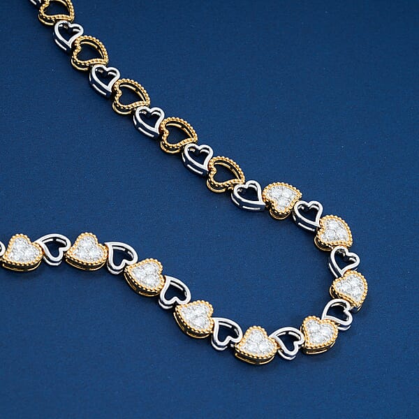 Shop Lc Luxuriant Lab Grown Diamond VS-SI 2.00 Ctw Necklace In 14K YG Over And Sterling Silver 16.5 Inches