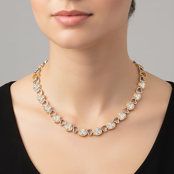 Shop Lc Luxuriant Lab Grown Diamond VS-SI 2.00 Ctw Necklace In 14K YG Over And Sterling Silver 16.5 Inches