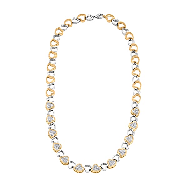Shop Lc Luxuriant Lab Grown Diamond VS-SI 2.00 Ctw Necklace In 14K YG Over And Sterling Silver 16.5 Inches