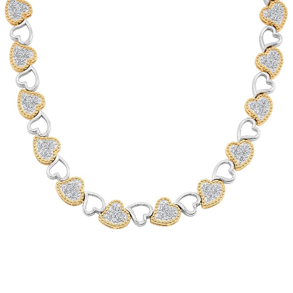 shop lc Luxuriant Lab Grown Diamond VS-SI 2.00 ctw Necklace in 14K YG Over and Sterling Silver 16.5 Inches