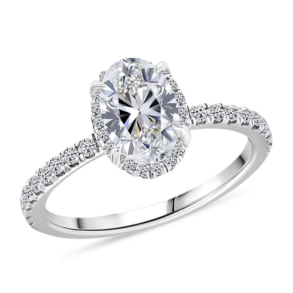 shop lc Luxuriant Lab Grown Diamond VS1 1.70 ctw Ring in 14K White Gold