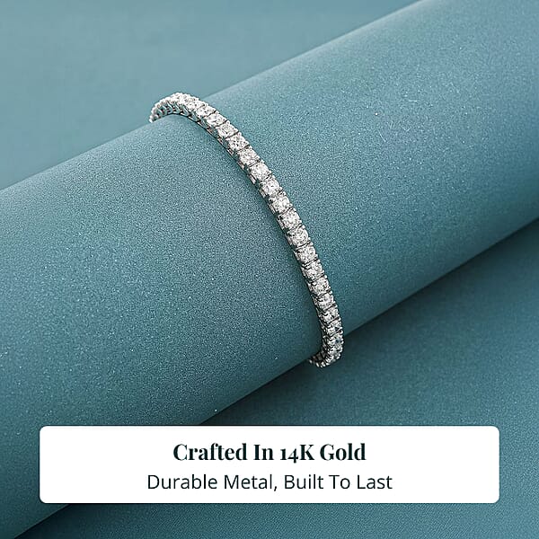 Shop Lc Luxuriant Lab Grown Diamond VS1 5.00 Ctw Bracelet In 14K White Gold (7.25 In) 8.60 Grams