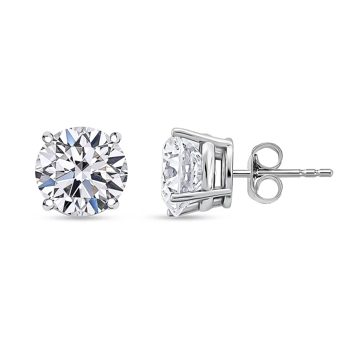 shop lc Luxuriant Lab Grown Diamond VVS2 4.00 ctw Stud Earrings in 14K White Gold