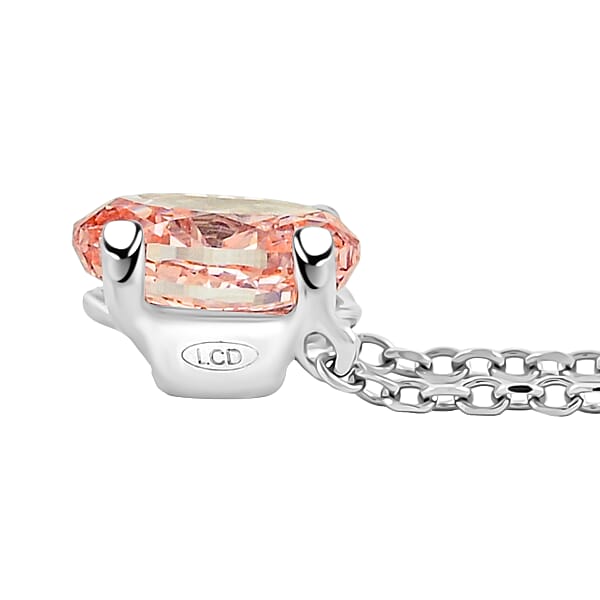 Shop Lc Luxuriant Lab Grown Pink Diamond (IR) VS2 1.00 Ctw Necklace 16 Inches In 14K White Gold