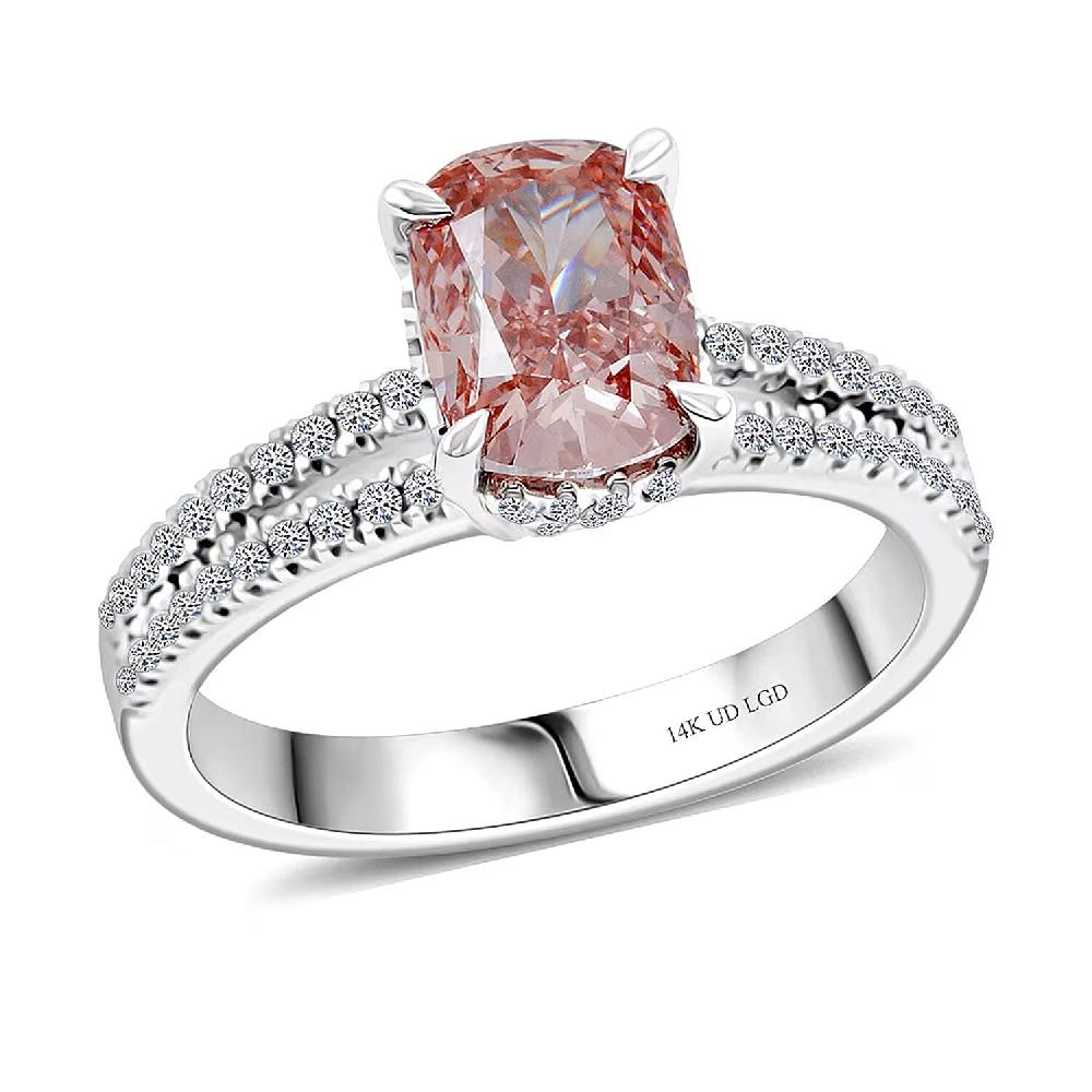 shop lc Luxuriant Lab Grown Pink Diamond (VVS2) Lab Grown Diamond Ring in 14K White Gold 2.30 ctw shop lc Luxuriant Lab Grown Pink Diamond (VVS2) Lab Grown Diamond Ring in 14K White Gold 2.30 ctw