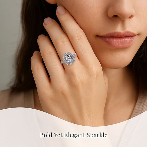 Shop Lc Luxuriant Lab Grown White And Pink Diamond VS 1.75 Ctw The Imperial Spark Ring In 950 Platinum 6.10 Grams
