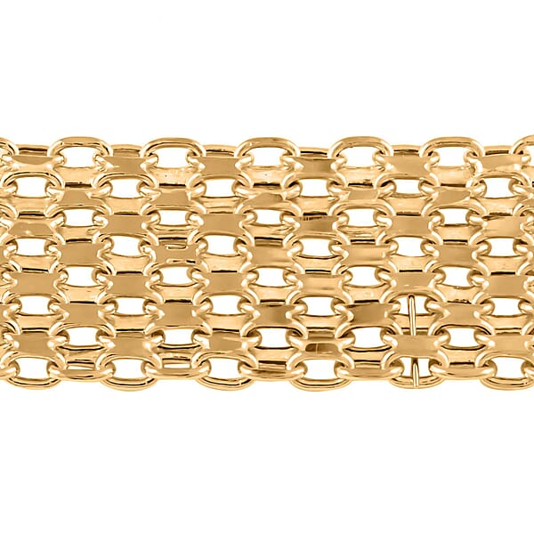 Shop Lc Maestro Gold Collection Italian 14K Yellow Gold 12.5mm Bismark Bracelet (7.50 In) 7.90 Grams